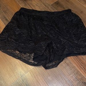 Hollister Black Floral Shorts